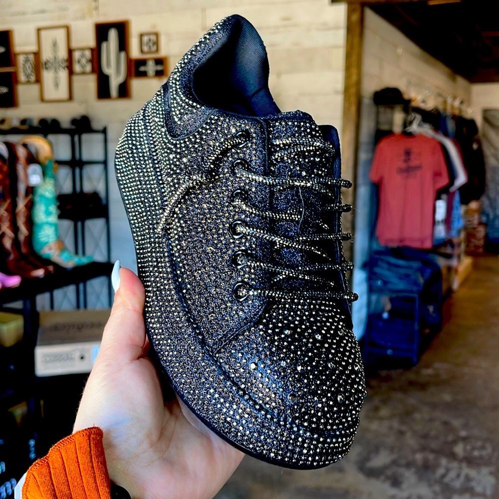 King of Pop Rhinestone Sneakers